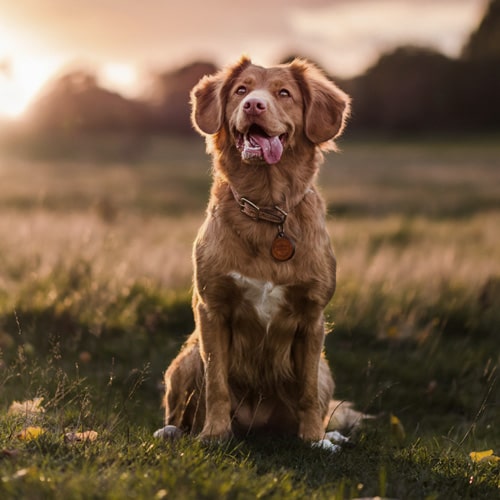 Dog-in-sunset-afternoon Dog-in-sunset-afternoon